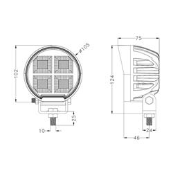 Wysokiej mocy lampa robocza LED 100W 800 lm 10–30V-347923160