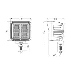 Wysokiej mocy lampa robocza LED 64W  5120 lm 10–30V-347923166