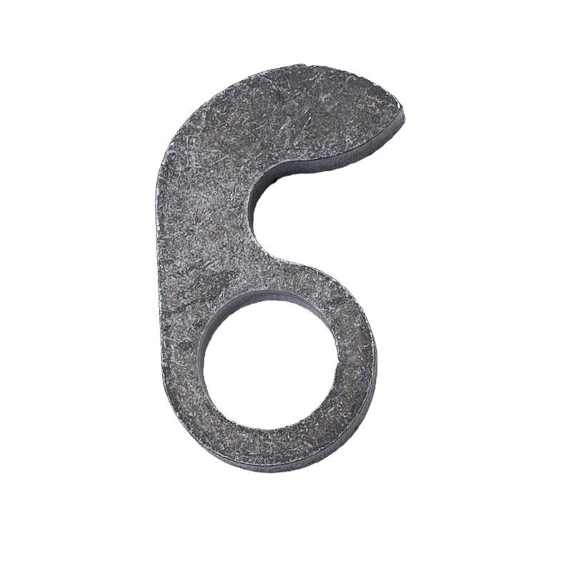 Hinge, side lock, lower discharge, sheet metal 10 mm - Length 70 mm