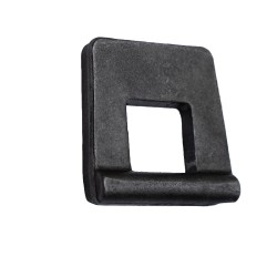 Hinge, side lock, lower discharge, sheet metal 10 mm - Length 70 mm