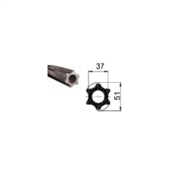 Rura wewnętrzna 51x37 SMART LINE 2m, profil gwiazdka, S4, W2500 W2400, W2500, W2600, G7-347912038