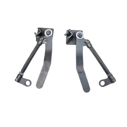 Set of hinges for lower trailer opening on 3 sides
