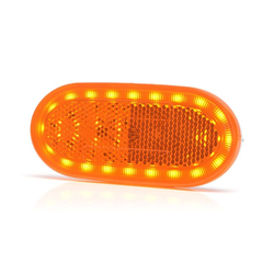 Lampa obrysowa pozycyjna boczna elipsa W197 12V/24V LED 12V/24V wodoodporna IP66/68 pomarańczowa-347495269