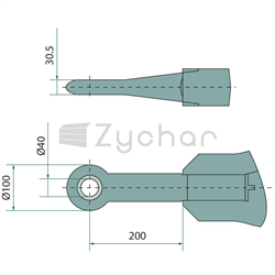 Dyszel GZY 27 2100/980/100/30 - 12206505-347734622
