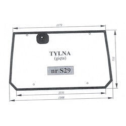 Szyba tylna Zetor Major-347491572