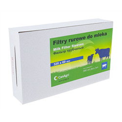 Filtr rurowy do mleka, 320 x 60 mm, 200 szt., Canagri-347754360