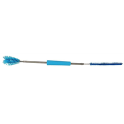 Podwójna szczotka do gum strzykowych, kołnierzowa i prosta, 51 cm, niebieski-347754116