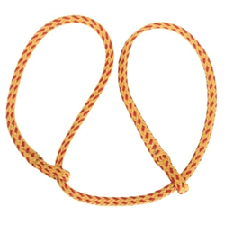 Linka wycieleniowa płasko pleciona, 130 cm, 2 pętle, żółty/czerwony, Kerbl-347763281