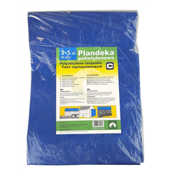 Plandeka 3x5 m, 90 g, niebieska, PE, Canagri-347754129