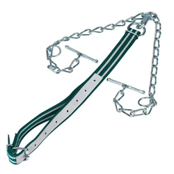 Wiązanie dla bydła z 2 łańcuchami Classic, 130 x 4 cm, biały/zielony, Kerbl-347763408