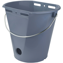 Wiadro do pojenia cieląt, "Food Safe", ze skalą, 8 l, szare, Kerbl-347552344