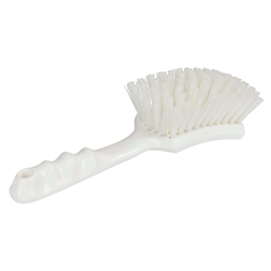 Szczotka z rączką, 14 cm, biały/niebieski, poliester, Kerbl-347550403