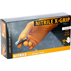 Rękawice nitrylowe Nitrile X-Grip 240 mm, rozmiar L, pomarańczowe, 50 szt., Kerbl-347765240