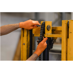 Rękawice nitrylowe Nitrile X-Grip 240 mm, rozmiar L, pomarańczowe, 50 szt., Kerbl-347551529