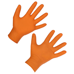 Rękawice nitrylowe Nitrile X-Grip 240 mm, rozmiar L, pomarańczowe, 50 szt., Kerbl-347765252
