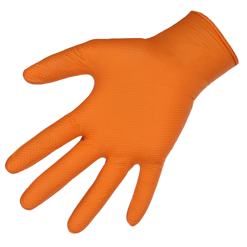 Rękawice nitrylowe Nitrile X-Grip 240 mm, rozmiar L, pomarańczowe, 50 szt., Kerbl-347765251