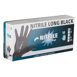 Rękawice Nitrile Long Black, rozmiar XXL, czarne, 50 szt., Kerbl-347551310
