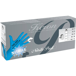Rękawice Nitrile PROFI rozmiar L, 30 cm, niebieske, 50 szt., Kerbl-347551339