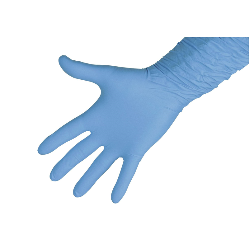 Rękawice Nitrile PROFI rozmiar XXL, 30 cm, niebieske, 50 szt., Kerbl-347548632