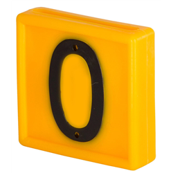 Numer do obroży dla bydła "0", 10szt., żółty, Kerbl-347552948