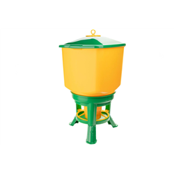 Karmidło automatyczne dla drobiu, duże, 40 l, zielono-żółte, Novital-347552388