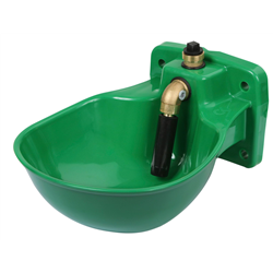 Poidło dla bydła i koni z zaworem rurowym, tworzywo sztuczne K75, 1/2", zielone, Kerbl-347551706