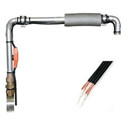 Kabel grzewczy do rur z termostatem, 14 m, 224 W, Kerbl-347762605