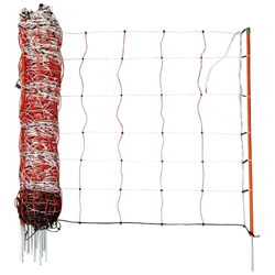 Siatka dla owiec TopLine Net, 50m, 90 cm, pod. szpic, biało-pomarańczowa, Kerbl-347762350