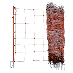Siatka dla owiec TopLine Net, 50 m, 108 cm, pod. szpic, biało-pomarańczowa, Kerbl-347766433