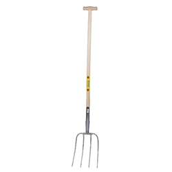 Widły z trzonkiem z drewna jesionowego lakierowanego w kształcie litery T, 110 cm, 4 zęby, 31 x 23 c-347552790