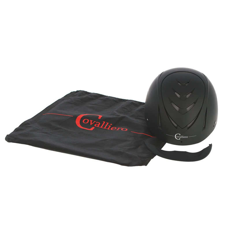 Kask jeździecki Nerron, czarny, 55-59 cm, Covalliero-347753182