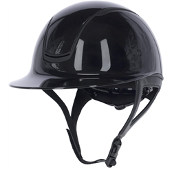 Kask jeździecki Eclipse Polo, lakierowany czarny, 58-61 cm, Covalliero-347553043