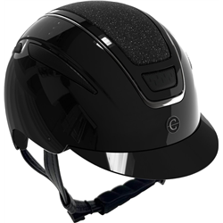 Kask jeździecki Elite, lakierowany czarny, 56-58 cm, Covalliero-347553600