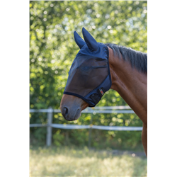 Maska przeciwowadowa dla konia SuperFly z osłoną uszu, granatowy, Pony, Covalliero-347767863