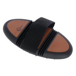 Zgrzebło z wypustkami Flex 2K, brązowy/czarny, 18,5 cm, Covalliero-347766688