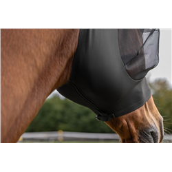 Maska przeciwowadowa dla konia FinoStretch Zipper, czarny, Full, Covalliero-347767946