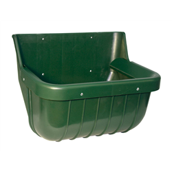 Karmidło prostokątne z listwą, oliwka, 15 l, 42 x 32 x 30 cm, Kerbl-347542597