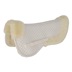 Podkładka pod siodło, ze sztucznym futrem, biały, roz. Full, Covalliero-347777596