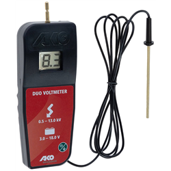 Tester napięcia DUO VOLTMETER do baterii i ogrodzeń, 9V, AKO-347760620