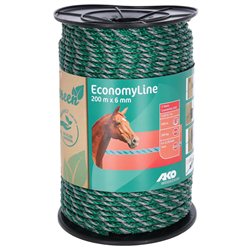 Linka ogrodzeniowa ECONOMY, 200 m x 6 mm, zielono-szara, Kerbl-347551872