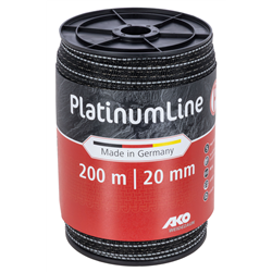 Taśma ogrodzeniowa Platinum Line 20mm x 200m, czarno-biała, AKO-347927019