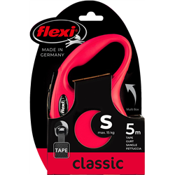 Smycz dla psa Flexi New Classic, taśma, czerwona, S, 5m, 15kg-347773639
