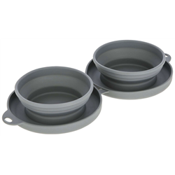 Miska podróżna, składana, 2 x 300 ml, szara, Kerbl-347758821