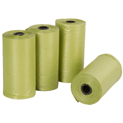 Woreczki na odchody 4 rolki x 20 szt., biodegradowalne, zielone, Kerbl-347543202