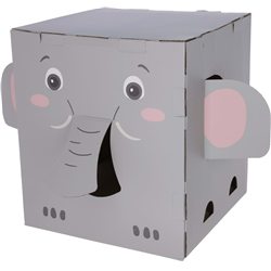 Domek dla kota, z drapakiem, Elephant, 35 x 35 x 39 cm, szary, Kerbl-347545882