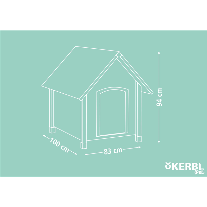 Buda dla psa, 4-sezonowa, 100 x 83 x 94 cm, Kerbl-347769243