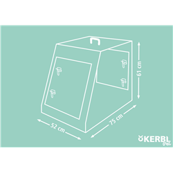 Klatka transportowa dla psa, 75 x 52 x 61 cm, trapez prostokątny, Kerbl-347753550