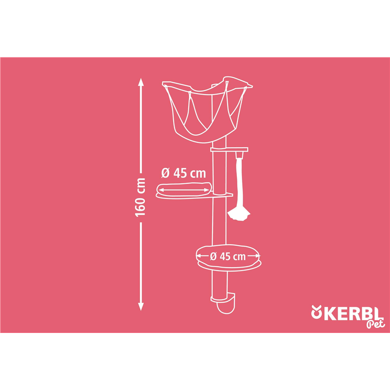 Drapak dla kota, Dolomit 2.0 Tofana, ścienny, szary, Kerbl-347539770