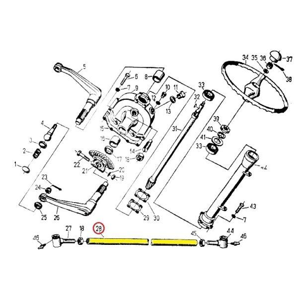 Drążek kierowniczy - rura Ursus C-330-347865665