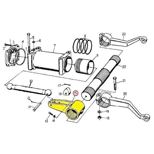 Dźwignia główna podnośnika hydraulicznego Ursus C-330-1202193